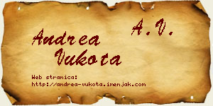 Andrea Vukota vizit kartica